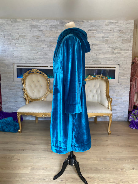 Exclusive Turquoise Velvet Robe